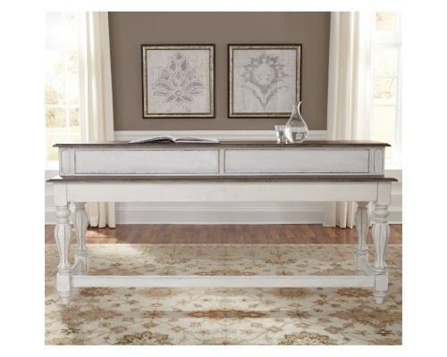 MAGNOLIA MANOR CONSOLE TABLE & 3 STOOLS